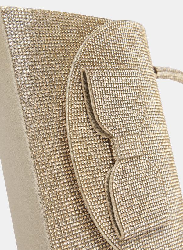 Laura Crystal Bow Clutch