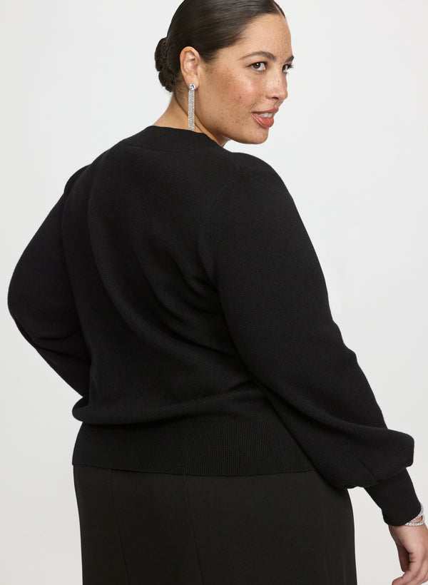 Laura Crystal Bow Embellished Cardigan