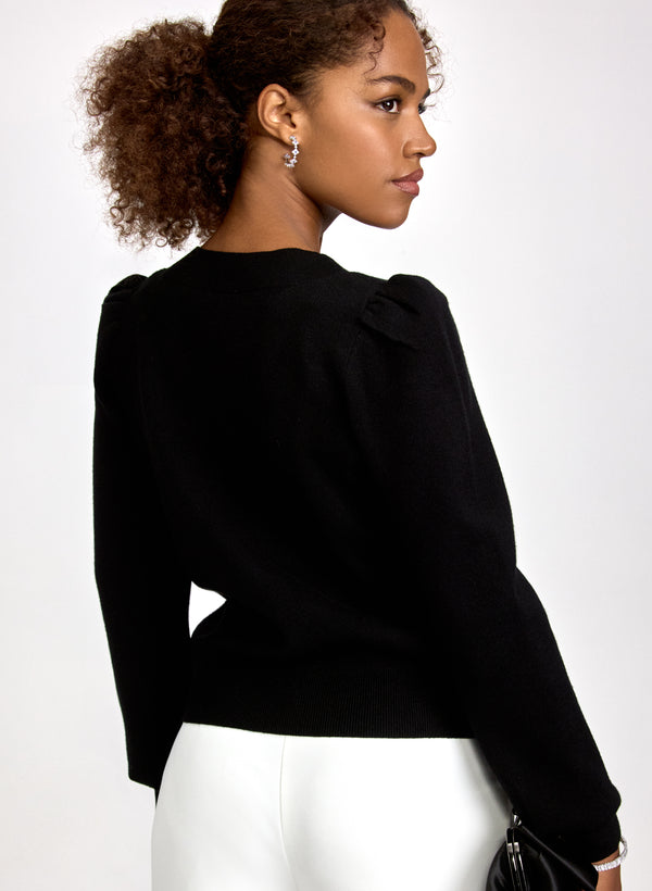 Laura Crystal Bow Embellished Cardigan