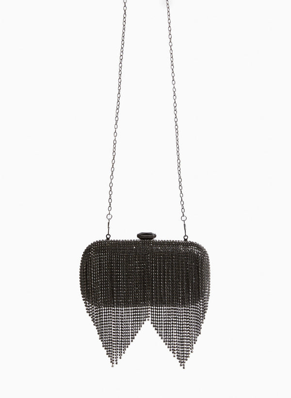 laura Crystal Cascade Clutch