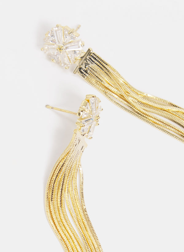 Laura Crystal Cascade Earrings