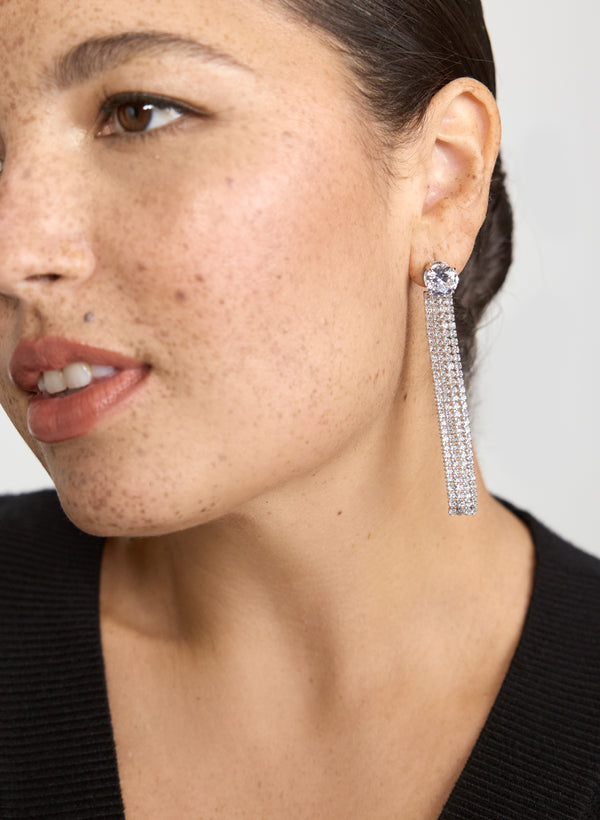 Laura Crystal Cascade Earrings