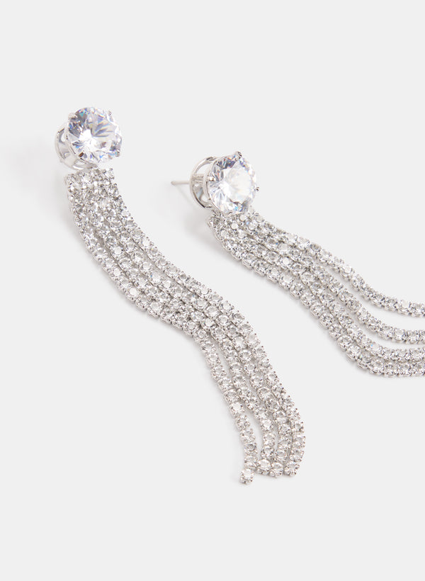 Laura Crystal Cascade Earrings
