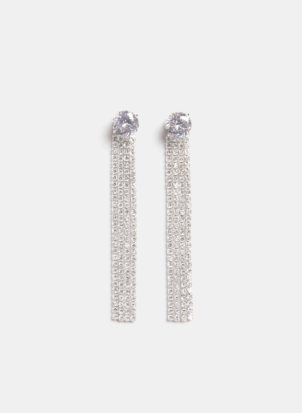 Laura Crystal Cascade Earrings
