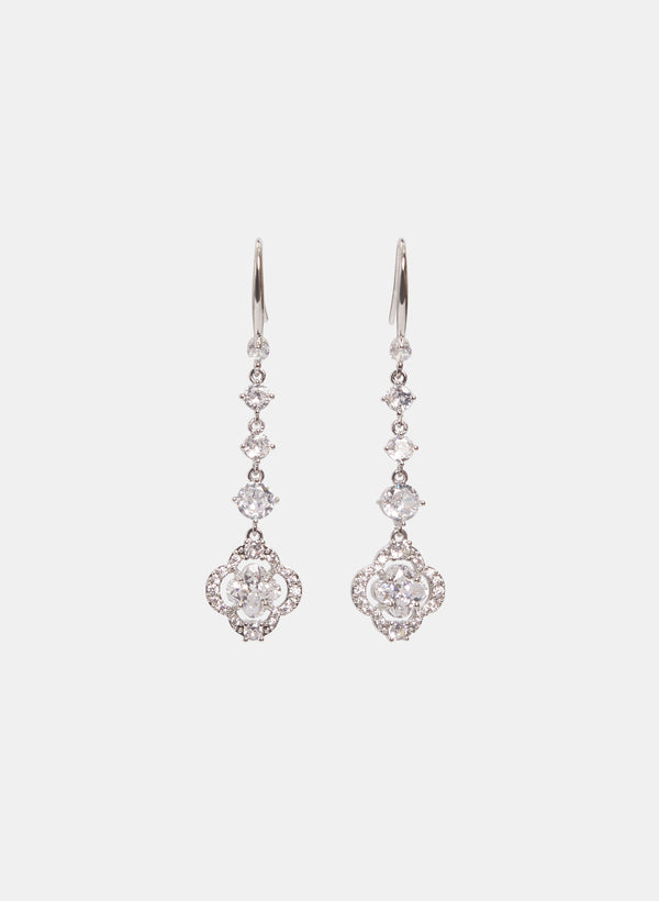 laura Crystal Clover Earrings