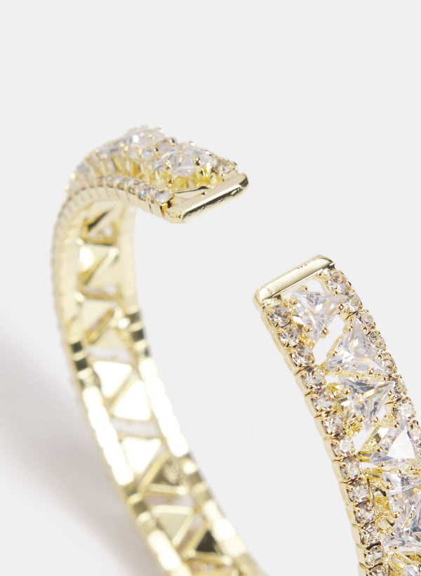 Laura Crystal Detail Cuff Bracelet