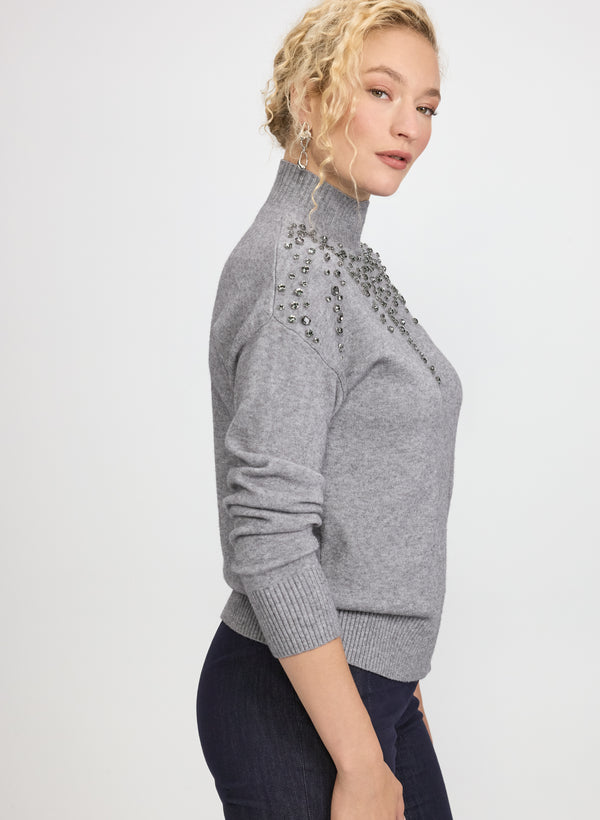 Laura Crystal Embellished Sweater