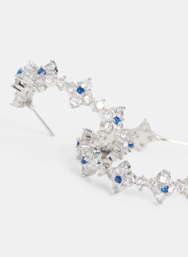 Laura Crystal Hoop Earrings