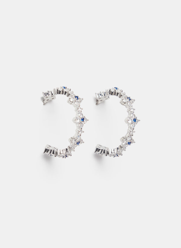 laura Crystal Hoop Earrings