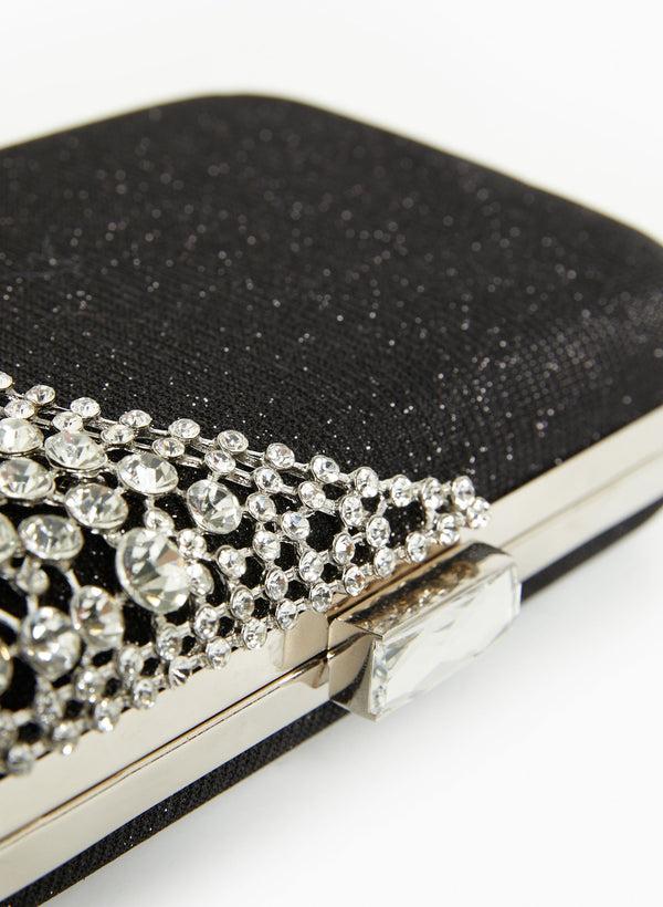 Laura Crystal-Studded Clutch