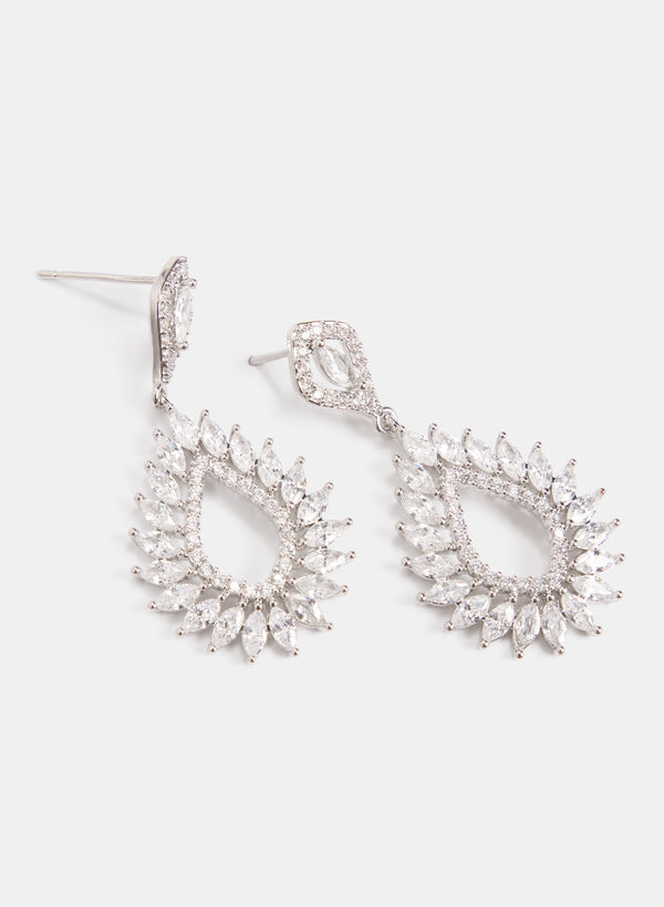 Laura Crystal Teardrop Earrings