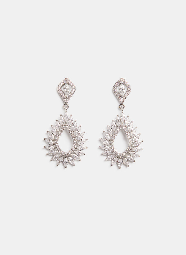 laura Crystal Teardrop Earrings