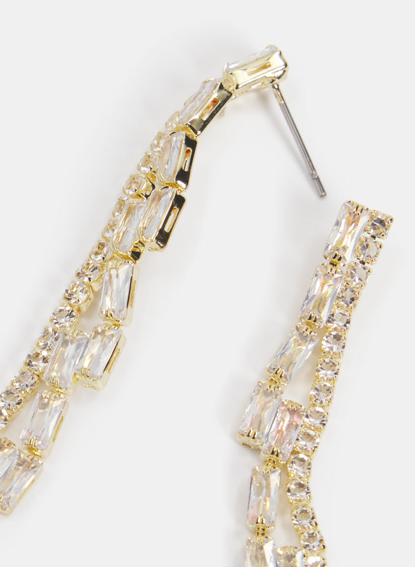 Laura Cubic Zirconia Baguette Earrings