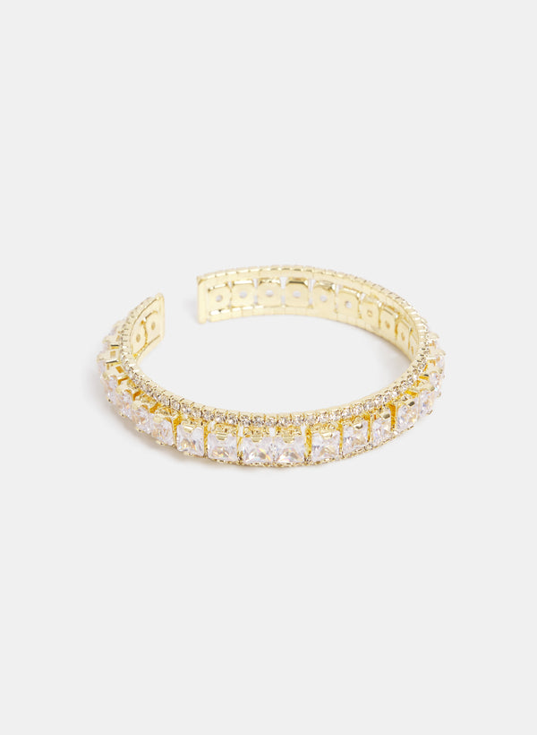 laura Cubic Zirconia Cuff Bracelet