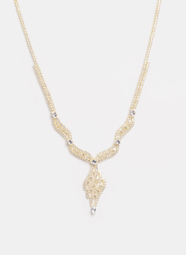 laura Cubic Zirconia Filigree Pendant Necklace