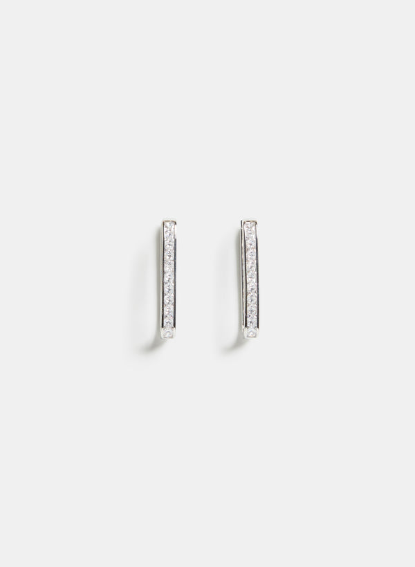 laura Cubic Zirconia Rectangular Hoops