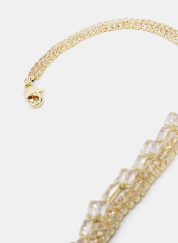 Laura Cubic Zirconia Zig Zag Necklace