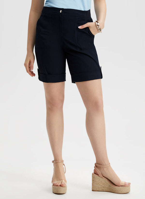 laura Cuffed Tab Detail Shorts