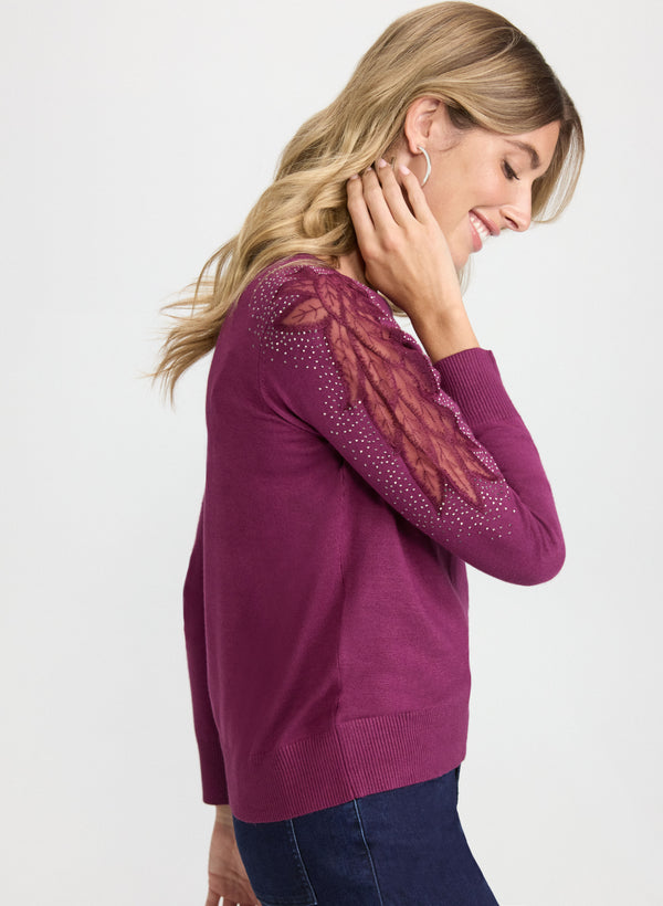 Laura Cut-Out Foliage Sweater