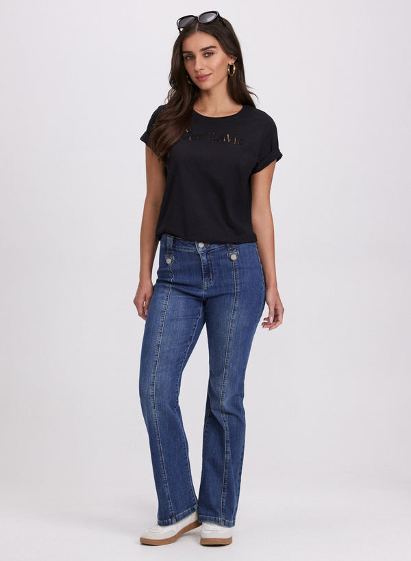 Laura Cut-Out Script T-Shirt