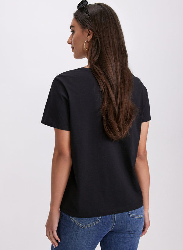 Laura Cut-Out Script T-Shirt