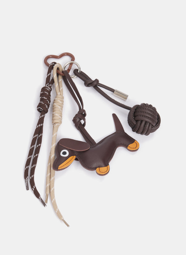 Laura Dachshund Vegan Leather Charm Keychain