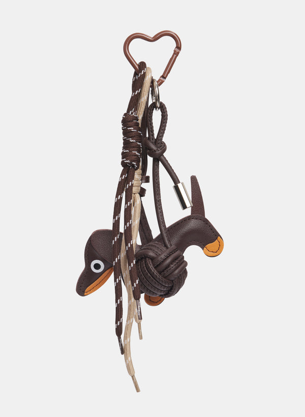 laura Dachshund Vegan Leather Charm Keychain