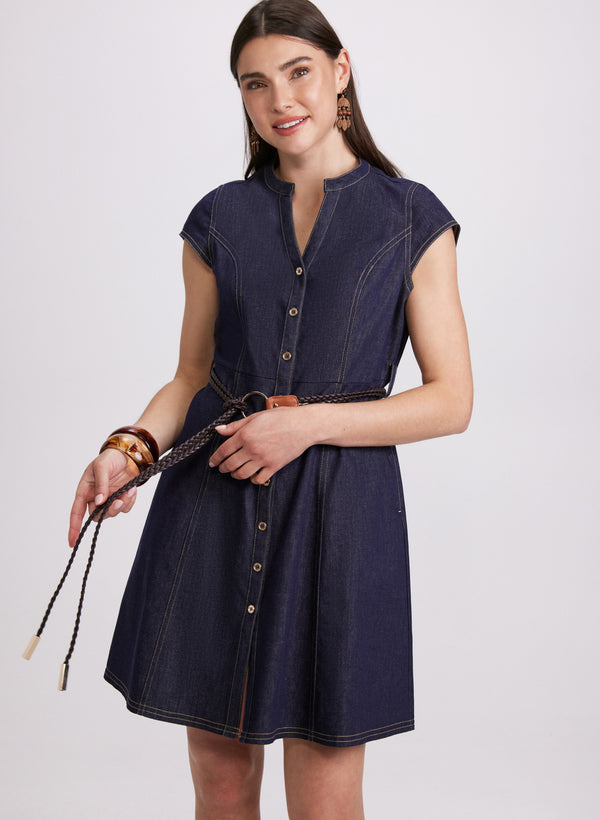 Laura Denim Button-Down Dress