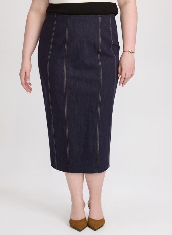 laura Denim Pencil Skirt