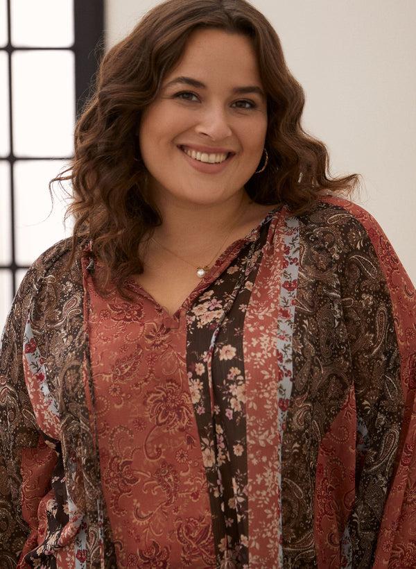 Laura Dex - Patchwork Print Blouse