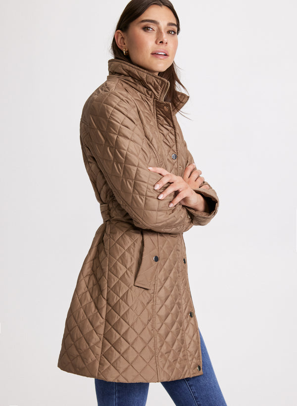 Laura Diamond Quilt Belted Jacket