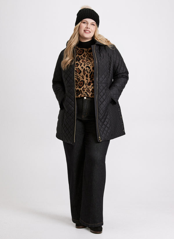 Laura Diamond Quilted Puffer Coat