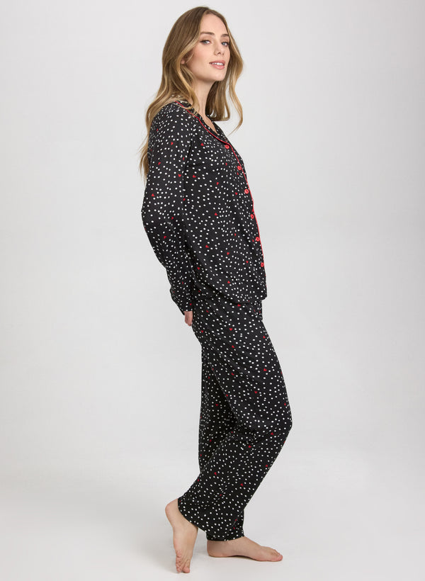 Laura Dot & Heart Print Pyjama Set