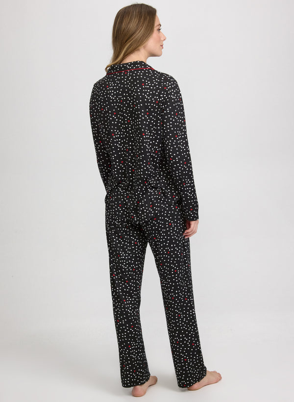 Laura Dot & Heart Print Pyjama Set