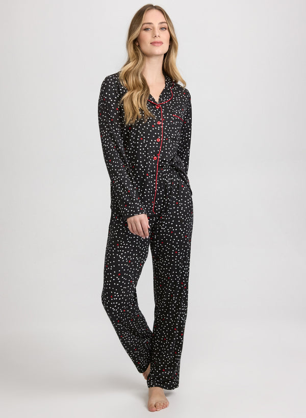 laura Dot & Heart Print Pyjama Set