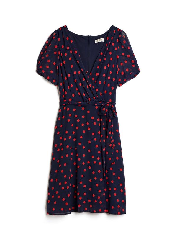 Laura Dot Print Chiffon Dress