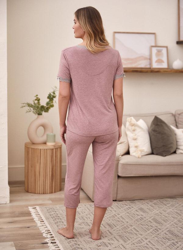 Laura Dot Print Lace Pyjama Set