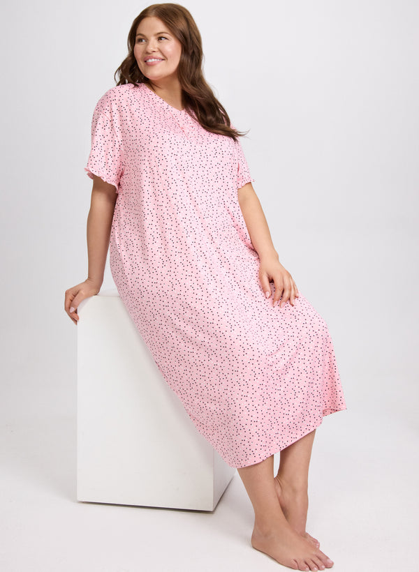 Laura Dot Print Nightgown