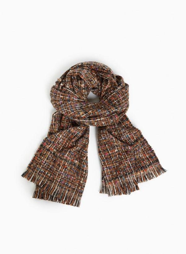 laura Dotted Plaid Scarf
