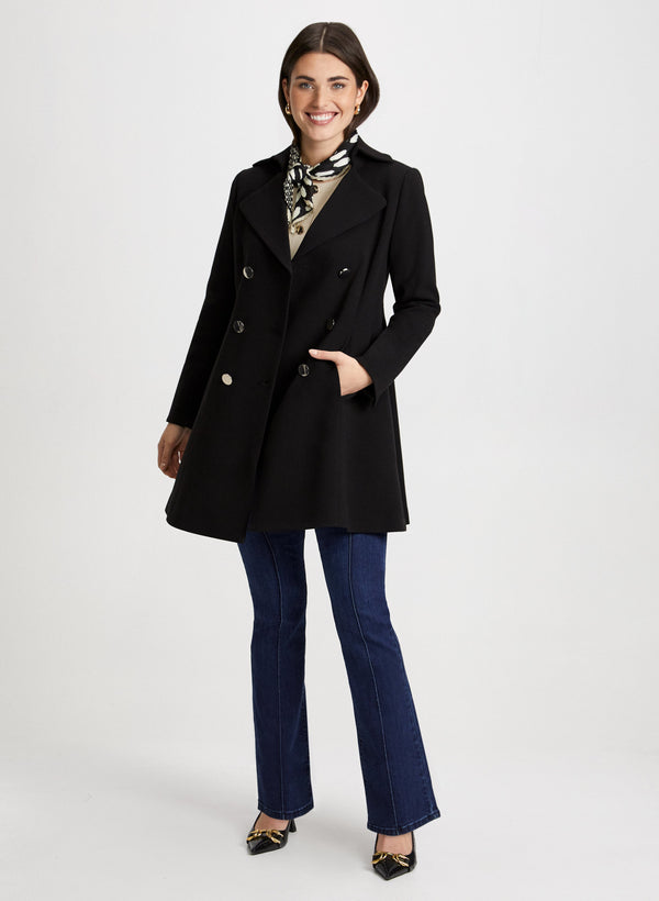 Laura Double Row Button Front Coat