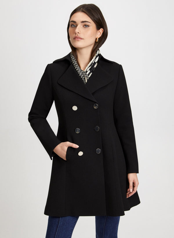 laura Double Row Button Front Coat