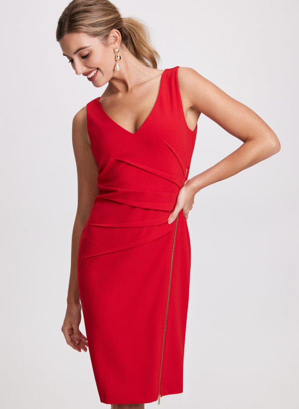 Laura Double V-Neck Sheath Dress