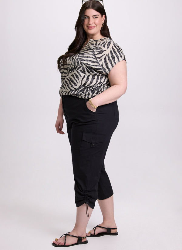 Laura Drawstring Hem Capris