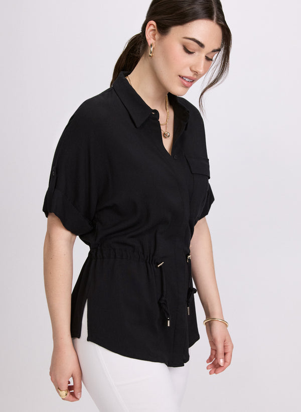 Laura Drawstring Waist Blouse