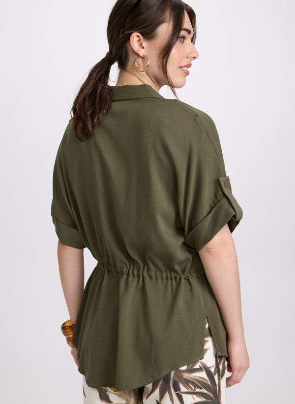 Laura Drawstring Waist Blouse
