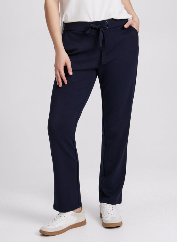laura Drawstring Waist Pull-On Pants