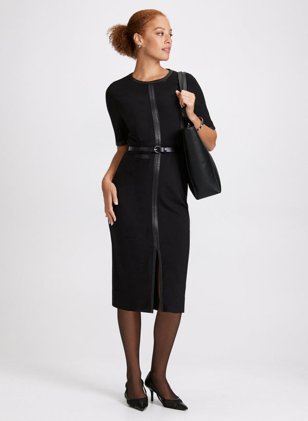laura Elbow Sleeve Fitted Dress