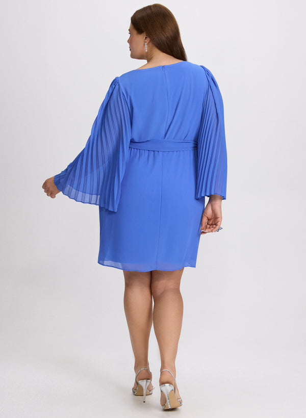 Laura Embellished Cape Sleeve Dress