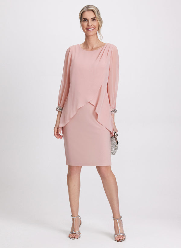 laura Embellished Chiffon Overlay Dress