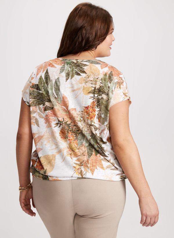 Laura Embellished Floral Burnout T-Shirt